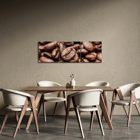 Obraz kávových zŕn (s hodinami) (90x30 cm)