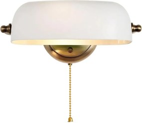 Brilagi - Nástenné svietidlo BANK OFFICE 1xE27/60W/230V mosadz/biela