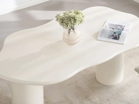 Moderný jedálenský stôl XUAN 160cm bielo - krémový