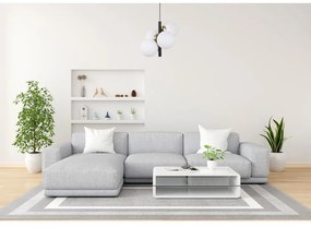 Biele/čierne závesné svietidlo so skleneným tienidlom ø 15 cm Forte – Squid Lighting