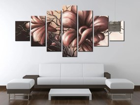 Gario Ručne maľovaný obraz Jemné Dálie - 7 dielny Rozmery: 210 x 100 cm
