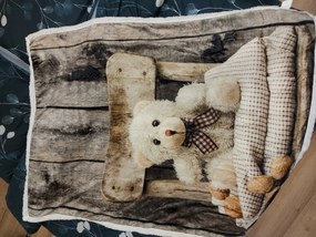 Kvalitná detská deka do kočíka s medvedíkom 130 x 160 cm