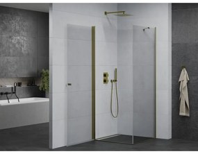 Mexen Pretoria sprchovací kút 90x90cm, číre sklo/zlatý profil, 852-090-090-50-00