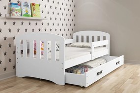 Detská posteľ so zásuvkou CLASSIC Farba: Biela