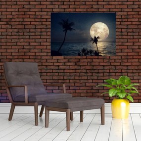 Obraz - Pláž s splnom (90x60 cm)