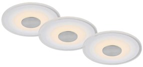 Briloner Briloner - SADA 3x LED Kúpeľňové podhľadové svietidlo LED/6W/230V IP44 chróm BL1318