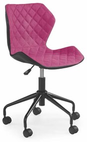 Detská stolička na kolieskach MATRIX – viac farieb ružová/čierna