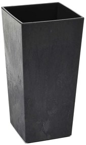 PLASTOVÝ KVETINÁČ PORTO 57X29X29 CM IMITÁCIA BETÓNU ČIERNA