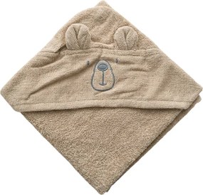 Detská osuška s kapucňou MILO 75x75 cm, béžová
