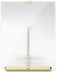 Sklenený stojací rámček v zlatej farbe 16x20 cm Flute – Umbra