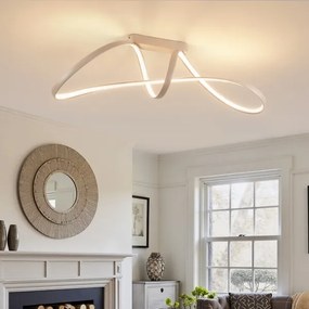 Brilagi-LED Stmievateľný prísadený luster TWISTER LED/60W/230V 3000-6000K béžový + diaľkové ovládanie