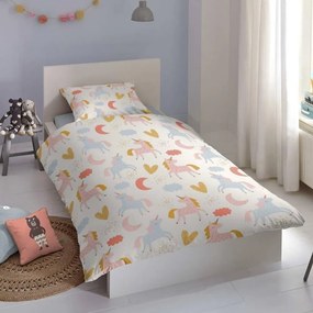 Detské bavlnené obliečky Good Morning Unicorn, 140 x 220 cm