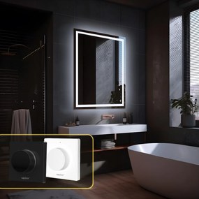LED zrkadlo Moderna 70x100cm studená biela - diaľkový ovládač Farba diaľkového ovládača: Čierna