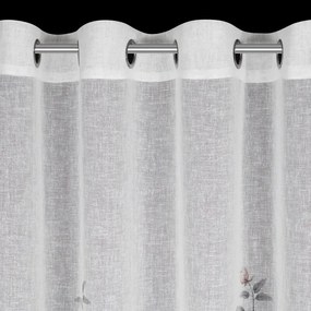 Dekorstudio Dekoračný etamínový záves ANTEA s kvetinovým motívom 140x250cm