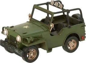 4X4 kov dekorativní khaki zelený antik – 17*9,5*9,5 cm