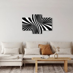 Abstraktní obraz so zebrymi pruhmi (90x60 cm)