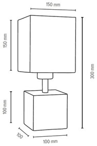Spot-Light 7199174 - Stolná lampa TRONGO SQUARE 1xE27/25W/230V