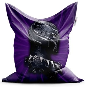 Sablio Sedací vak BLACK PANTHER z profilu Fialový - 200x140 cm
