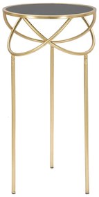 Okrúhly odkladací stolík so sklenenou doskou ø 40 cm Ring – Mauro Ferretti