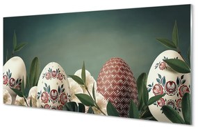 Obraz na akrylátovom skle Listy vajcom kvety 125x50 cm
