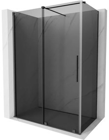 Mexen Velar, sprchový kút s posuvnými dverami 160 x 80 cm, 8mm šedé sklo, grafit brúsený, 871-160-080-41-66