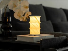 Biela prenosná svetelná dekorácia na USB ø 8 cm Twist – Gingko