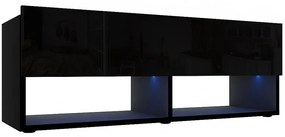 TV stolík Izumi 105 BL čierna mat/lesk