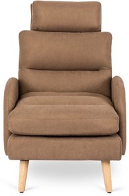 Polohovací křeslo Henry s podnožkou hnědé