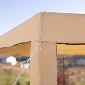 Stanový altánok Rhoda (béžová + čierna). Akcia -45%. Vlastná spoľahlivá doprava až k Vám domov. 1034237