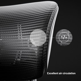 Ergonomická kancelárska stolička Diablo V-Light, čierna