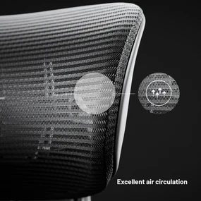 Ergonomická kancelárska stolička Diablo V-Light, čierna