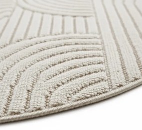 Koberec Helix geometrický, krémový kruh