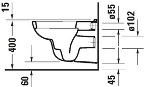 Duravit 45351900A1 - Závesné WC s sedátkom D-CODE keramika/lesklá biela