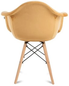 SADA 2x Jedálenská stolička NEREA 80x60,5 cm žltá/buk