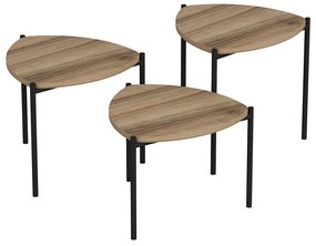 Konferenčný stolík Lenny Walnut, 3 ks