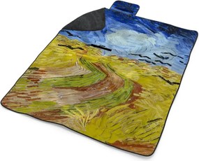 Sablio Plážová deka Pšeničné pole s vranami - Vincent van Gogh: 200x140 cm