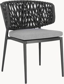 Stohovateľné záhradné stoličky Noelia Charcoal, 4 ks