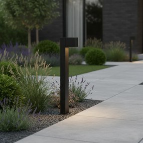 Priemyselná vonkajšia stojaca lampa čierna 65 cm IP44 - Baleno