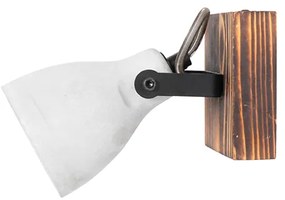 Priemyselné stropné bodové svetlo drevo s betónom - Creto