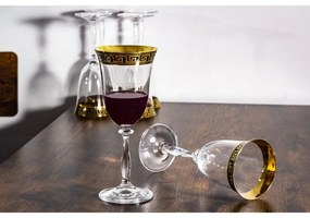 BOHEMIA ANGELA VERSO GOLD POHÁR NA VÍNO 350 ML SADA 6 KS