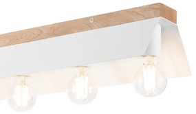 Stropné svietidlo ESME 5xE27/15W/230V biela/dub