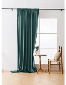 Zatemňovací záves VELVET 140x270 cm, tyrkysový Zavesenie: Riasiaca páska