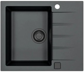 ALVEUS SETA23230 - Kuchynský drez CADIT+drezová batéria MINTAS 34cm granit/čierna