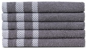 Súprava froté uterákov sivá 30 x 50 cm 5 ks