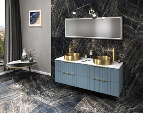 Sapho Sapho, CIRASA umývadlová skrinka 139,6x75x46cm, 3x zásuvka, biela lesk, CR141-3030-31