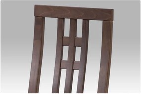 Jedálenská drevená stolička GRIGLIA – masív buk, orech, krémový poťah