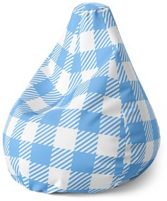 Sablio Sedací vak Pear Košeľový vzor - 70 x 95 x 15 cm