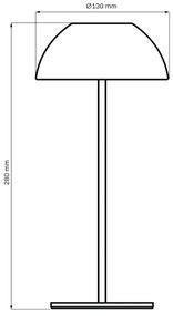 LED Stmievateľná stolná lampa TANZANIA LED/1,8W/5V USB 1800 mAh IP44 čierna