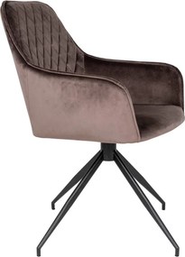 Hnedé čalúnené jedálenské kreslo Harbo – House Nordic