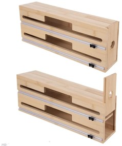 Orion Rezačka a držiak na alobal, fóliu - bambusový na 2 role, jazdec na rezanie